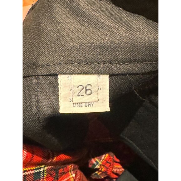 VINTAGE-INSPIRED STEWART TARTAN PLAID PANTS 60'S 70''S WOMEN'S 24HR LAUNDRY 26 N - Picture 5 of 9